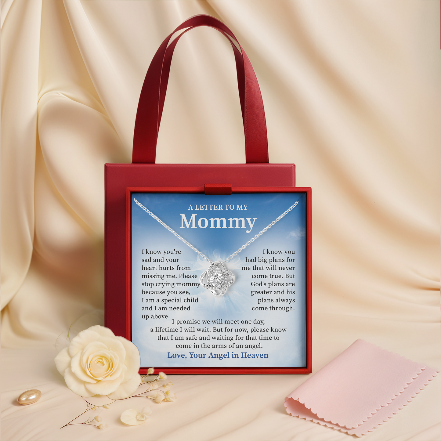 A Letter to Mommy Angel Necklace Miscarriage Sympathy Gift