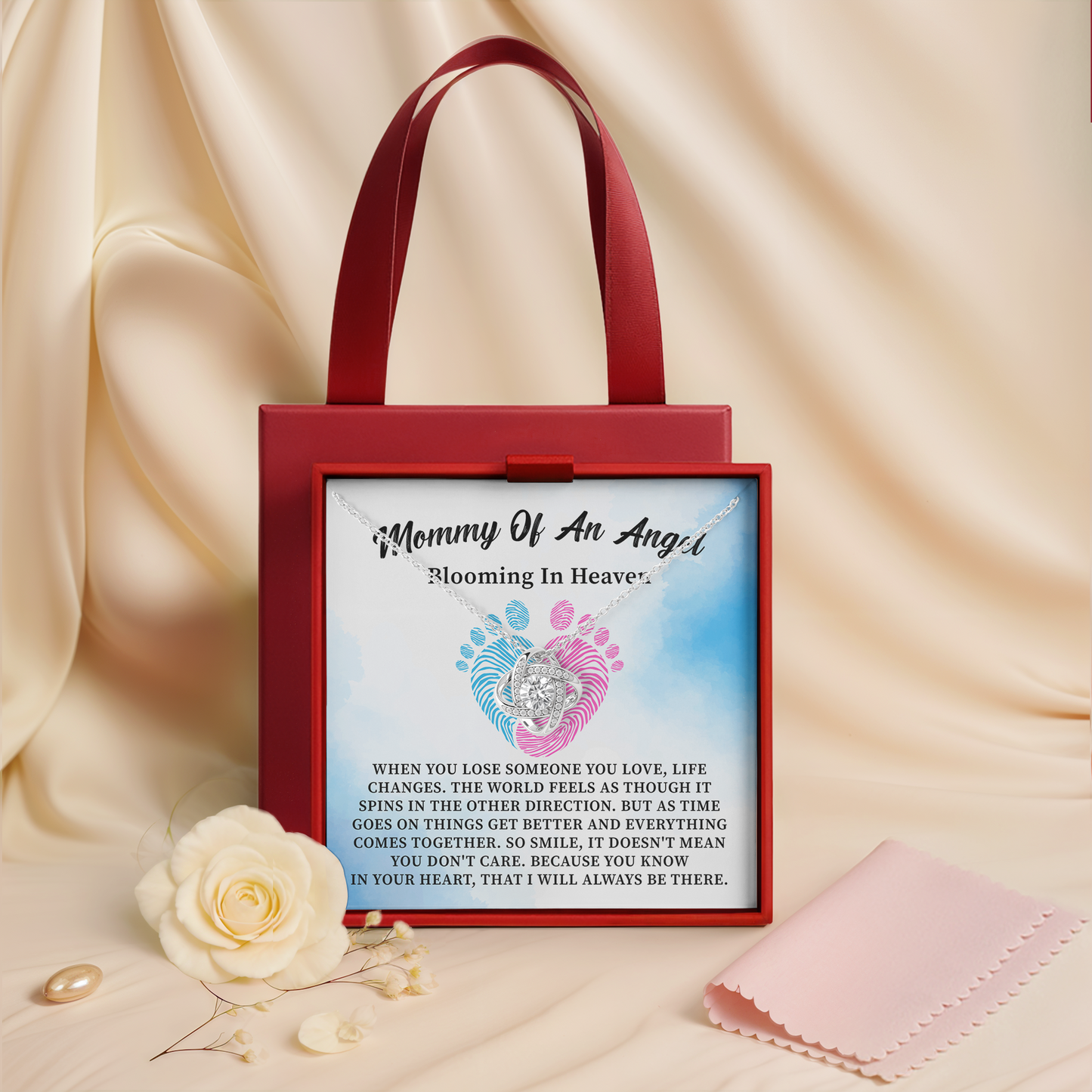 Mommy of an Angel Necklace Miscarriage Memorial Gift for Mom
