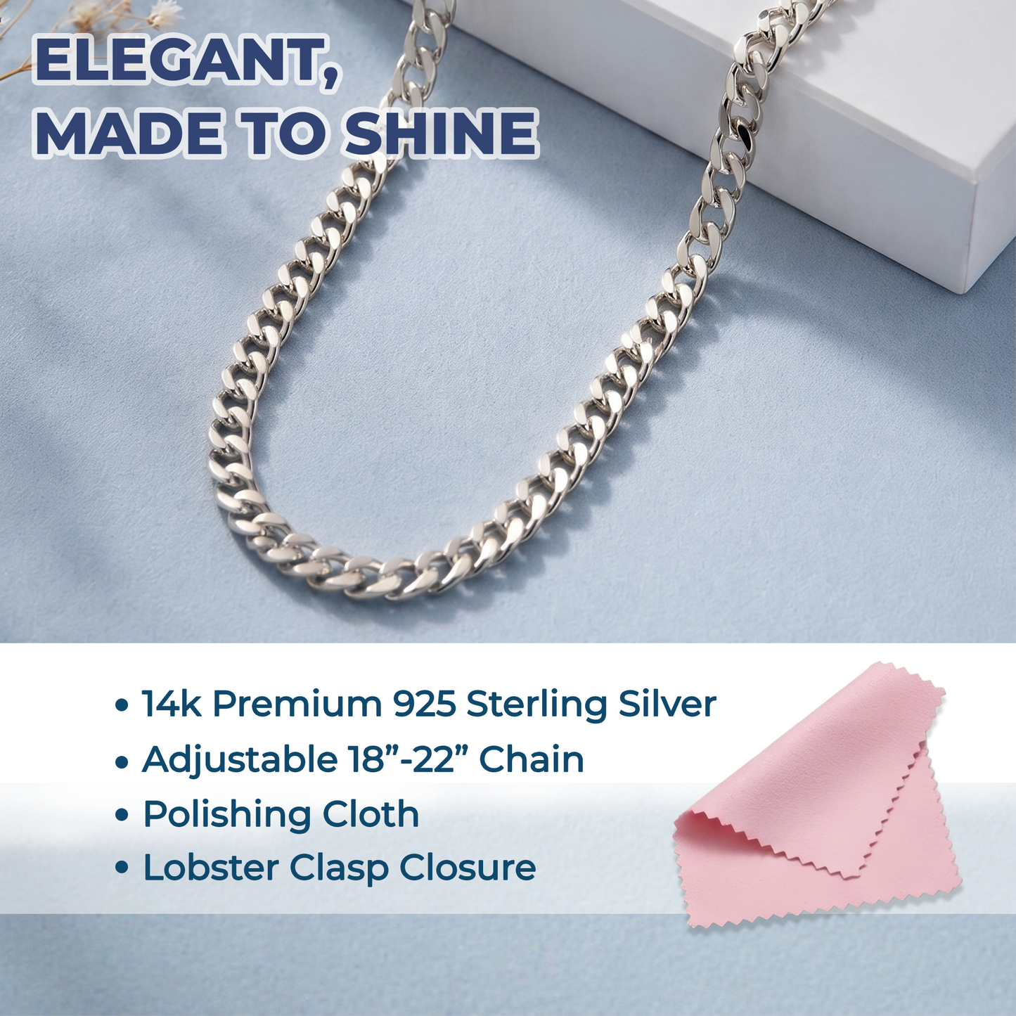 Father and son Cuban link chain Gift for Dad on Father's Day