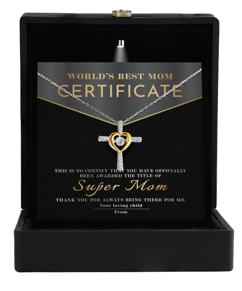 Word Best Mom Certificate Super Mom