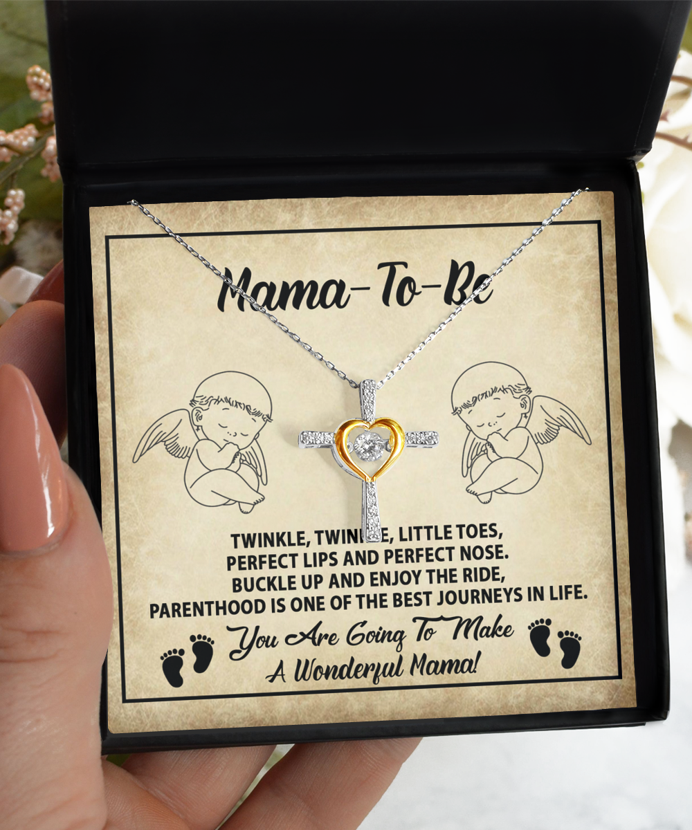 Mama To Be Enjoy The Ride Cross Necklace For Mom