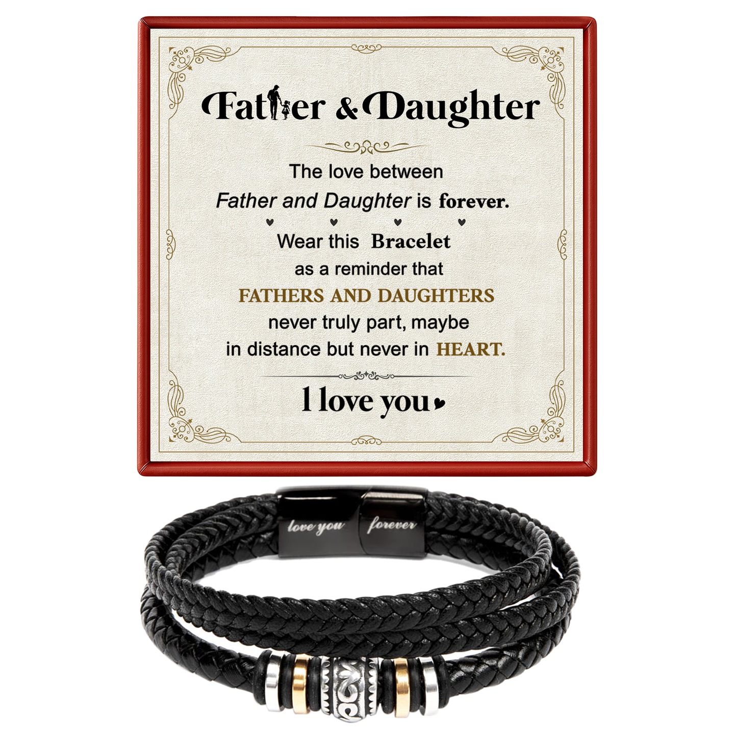 Father and Daughter Forever Bracelet Gift for Dad on Father Day