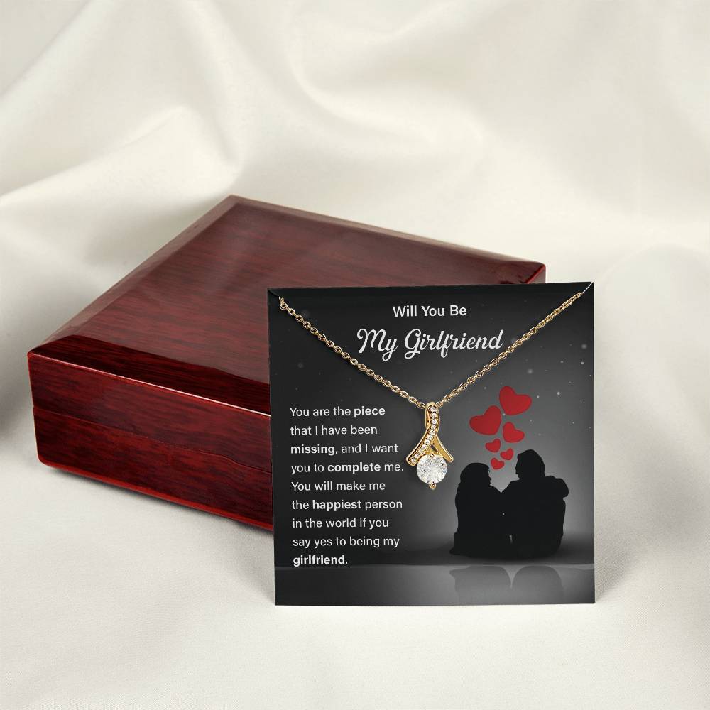 Will You Be My Girlfriend Necklace - Romantic Proposal Gift for Her