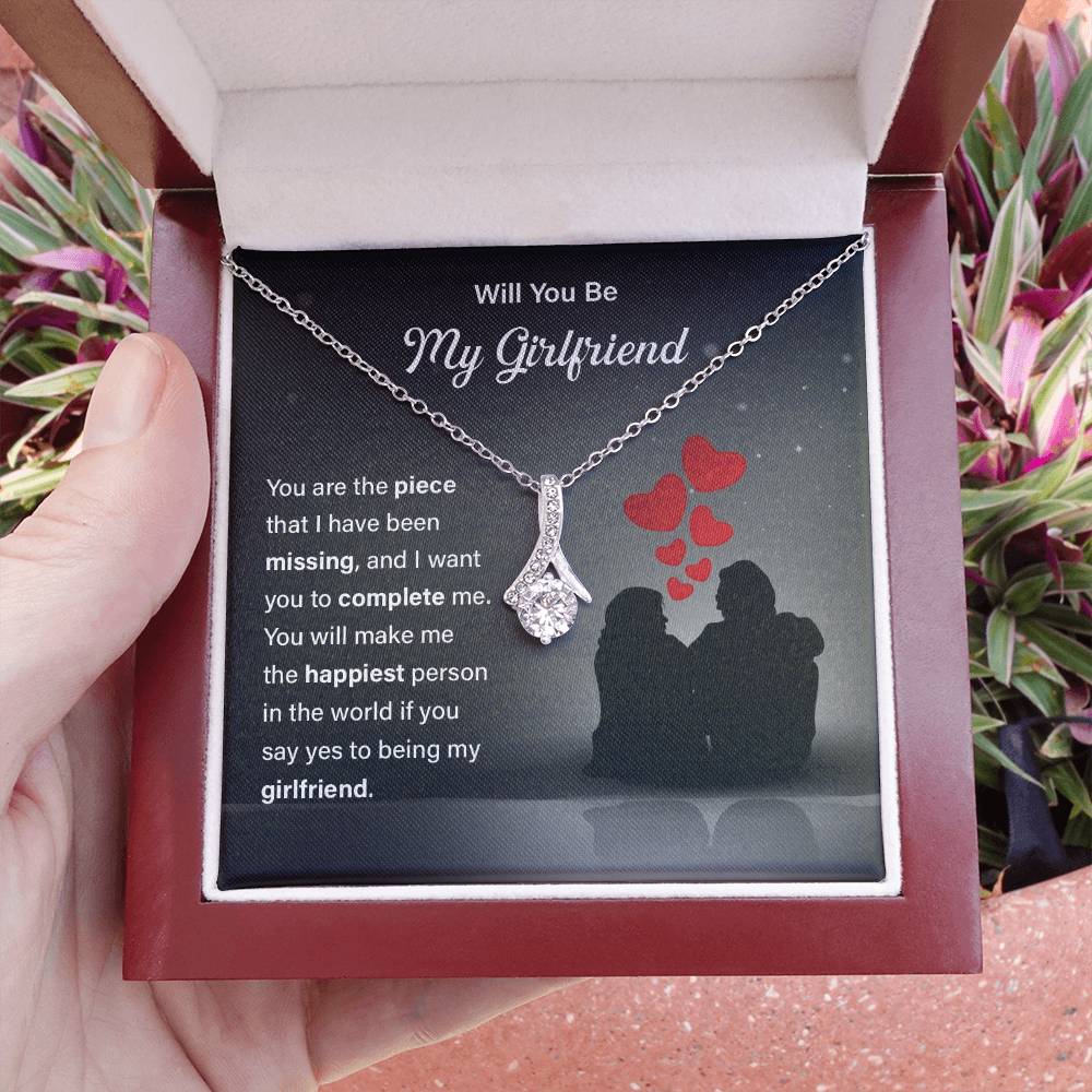 Will You Be My Girlfriend Necklace - Romantic Proposal Gift for Her