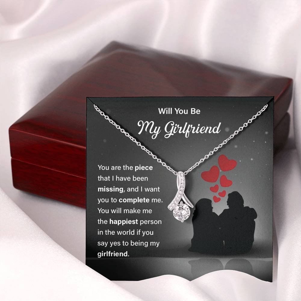 Will You Be My Girlfriend Necklace - Romantic Proposal Gift for Her