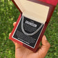 To My Grandson Cuban Link Chain Inspirational Gift from Grandma or Grandpa, Motivational Necklace for Him