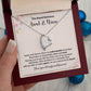 Aunt and Niece Necklace Heart Necklace Gift for Niece from Aunt with Friendship Message Card