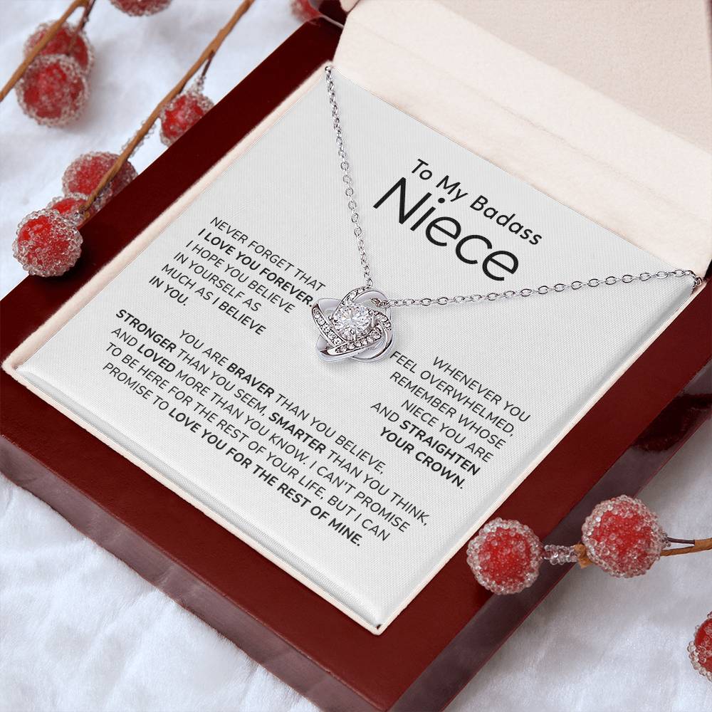 Badass Niece Necklace Birthday Gift from Aunt or Uncle