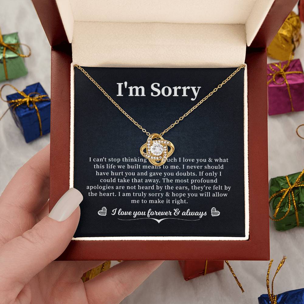 I’m Sorry Necklace for Wife or Girlfriend - Romantic Apology Gift Jewelry