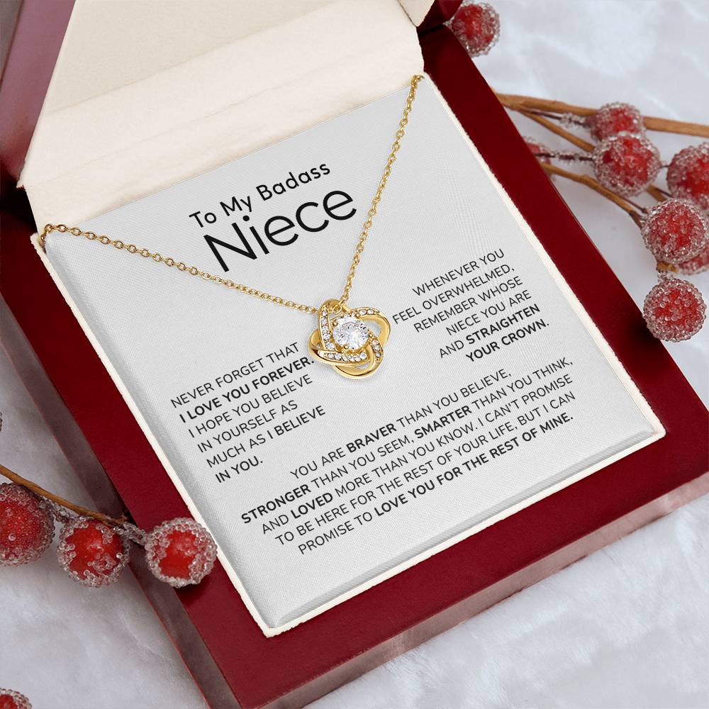 Badass Niece Necklace Birthday Gift from Aunt or Uncle