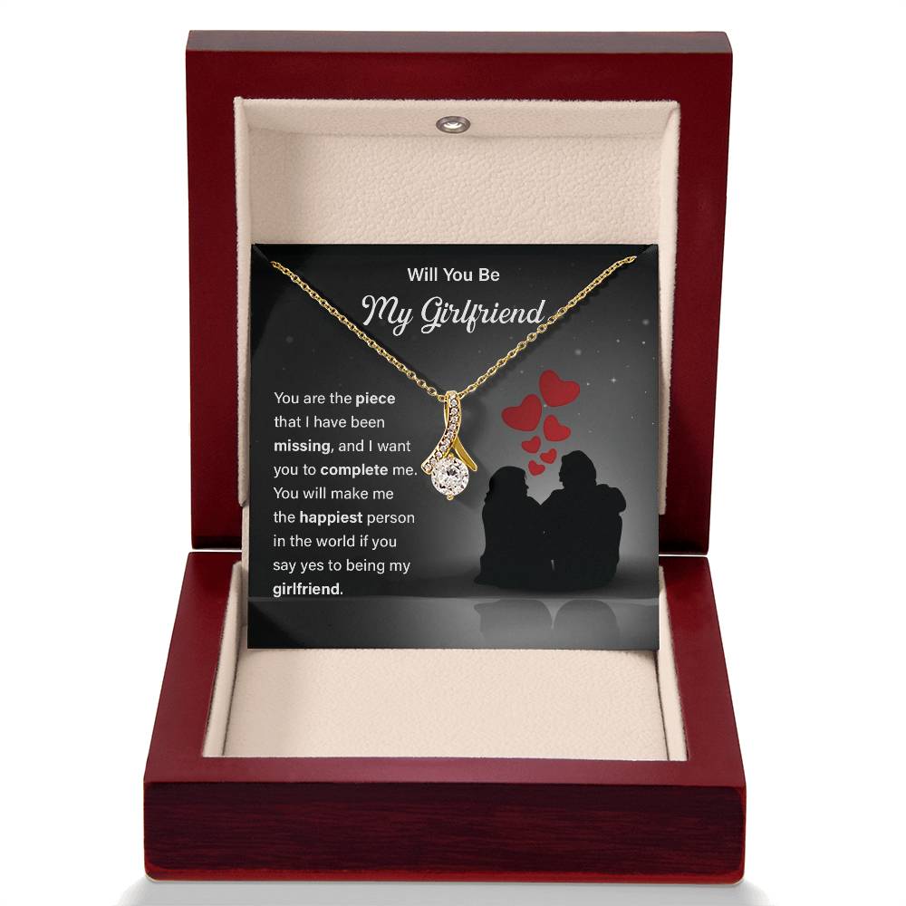 Will You Be My Girlfriend Necklace - Romantic Proposal Gift for Her