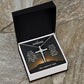 To My Husband Cross Necklace Gifts From Wife - Birthday Anniversary Gift With Heartfelt Message Card & Elegant Box