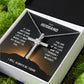 To My Husband Cross Necklace Gifts From Wife - Birthday Anniversary Gift With Heartfelt Message Card & Elegant Box