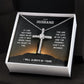 To My Husband Cross Necklace Gifts From Wife - Birthday Anniversary Gift With Heartfelt Message Card & Elegant Box