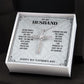 To My Husband From Wife - Wish Him To Happy 1st Father's Day, Cross Necklace Gift With Meaningful Message