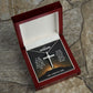 To My Husband Cross Necklace Gifts From Wife - Birthday Anniversary Gift With Heartfelt Message Card & Elegant Box