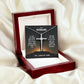 To My Husband Cross Necklace Gifts From Wife - Birthday Anniversary Gift With Heartfelt Message Card & Elegant Box