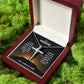 To My Husband Cross Necklace Gifts From Wife - Birthday Anniversary Gift With Heartfelt Message Card & Elegant Box