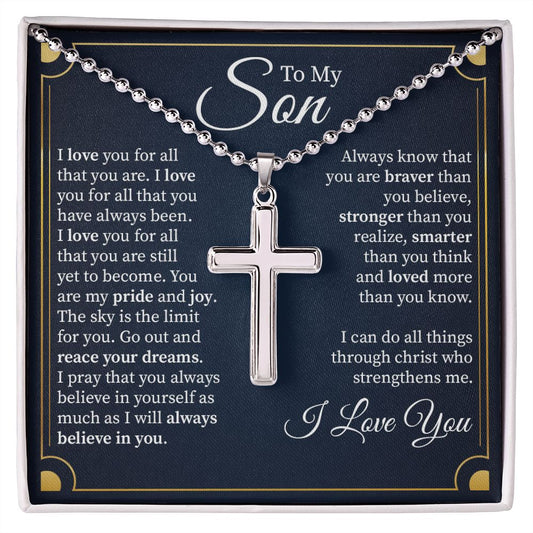 To MY Son I Love You For All That You Are, Birthday Christmas Valentine's Day Present From Dad or Mom