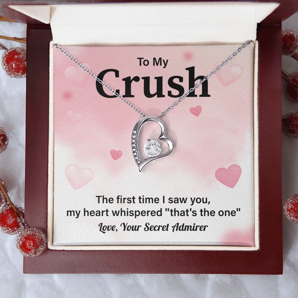 Crush Necklace Gift From Secret Admirer With Message Card