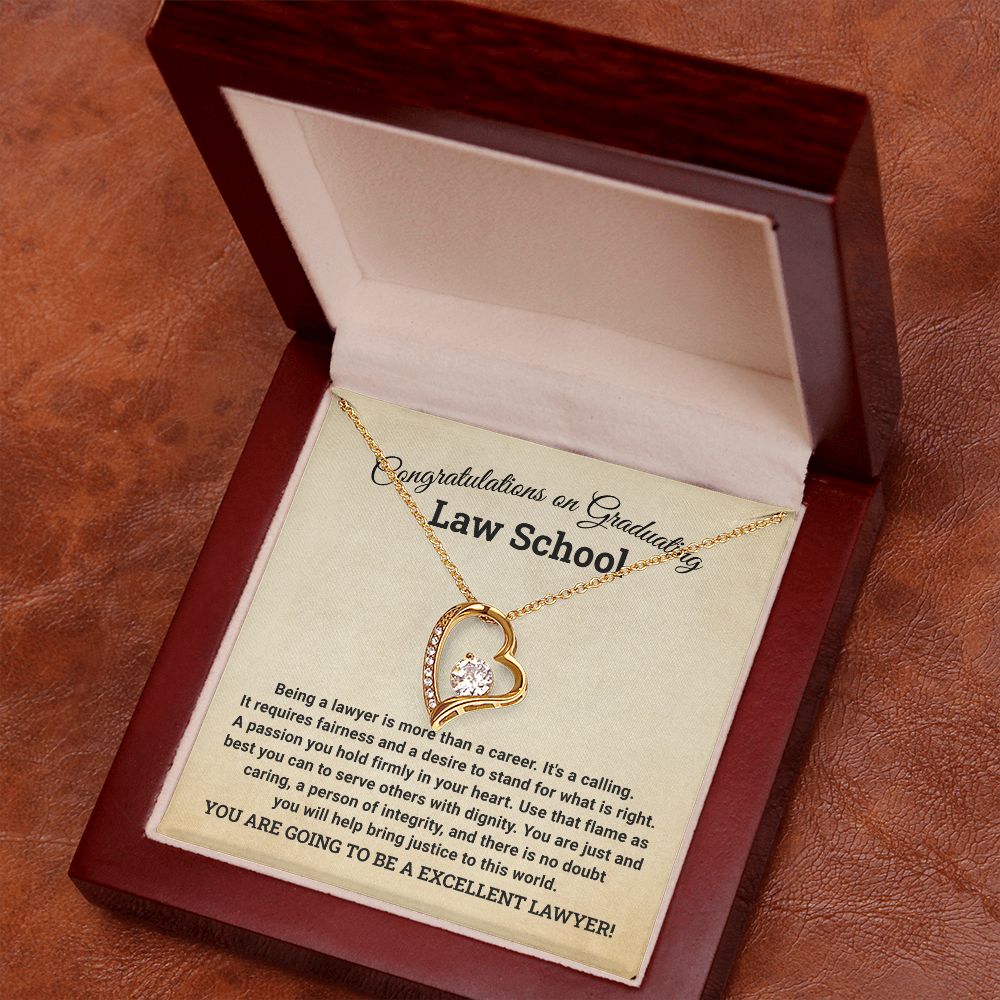 Bravo, Legal Eagle! Celebratory Necklace to Law School Graduation Achievement