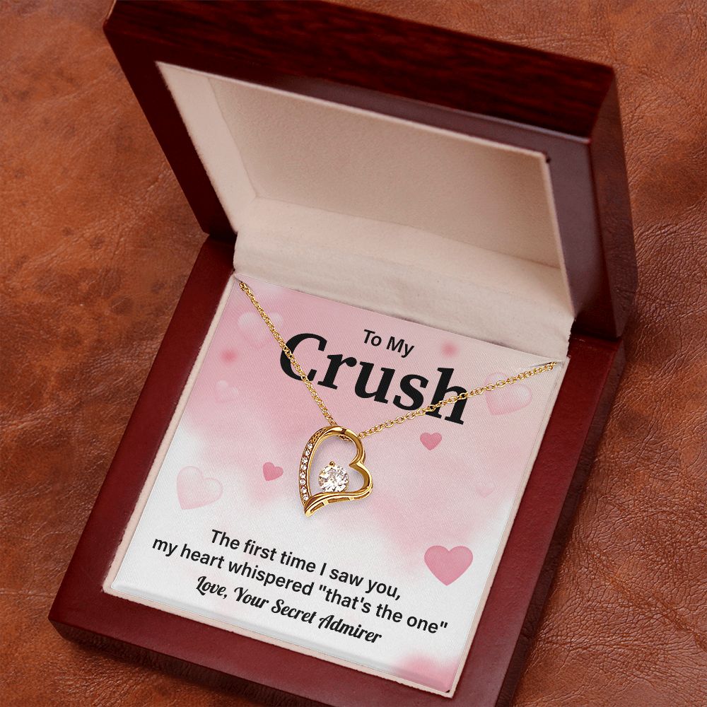 Crush Necklace Gift From Secret Admirer With Message Card