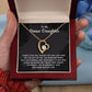To My Bonus Daughter Heart Necklace Birthday Gift