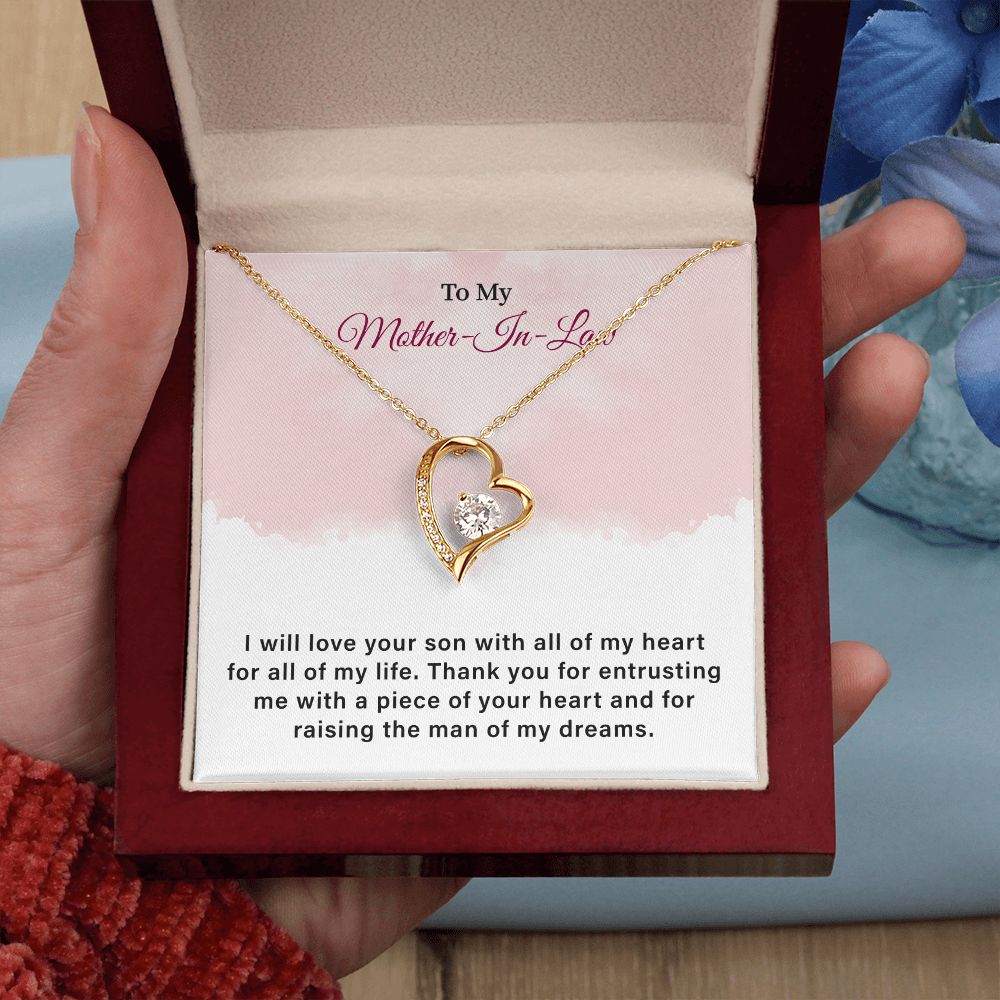 To My Mother-In-Law I Will Love Your Son With All Of My Heart For All Of My Life
