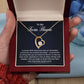 Twin Flame Heart Necklace With Meaningful Message Card