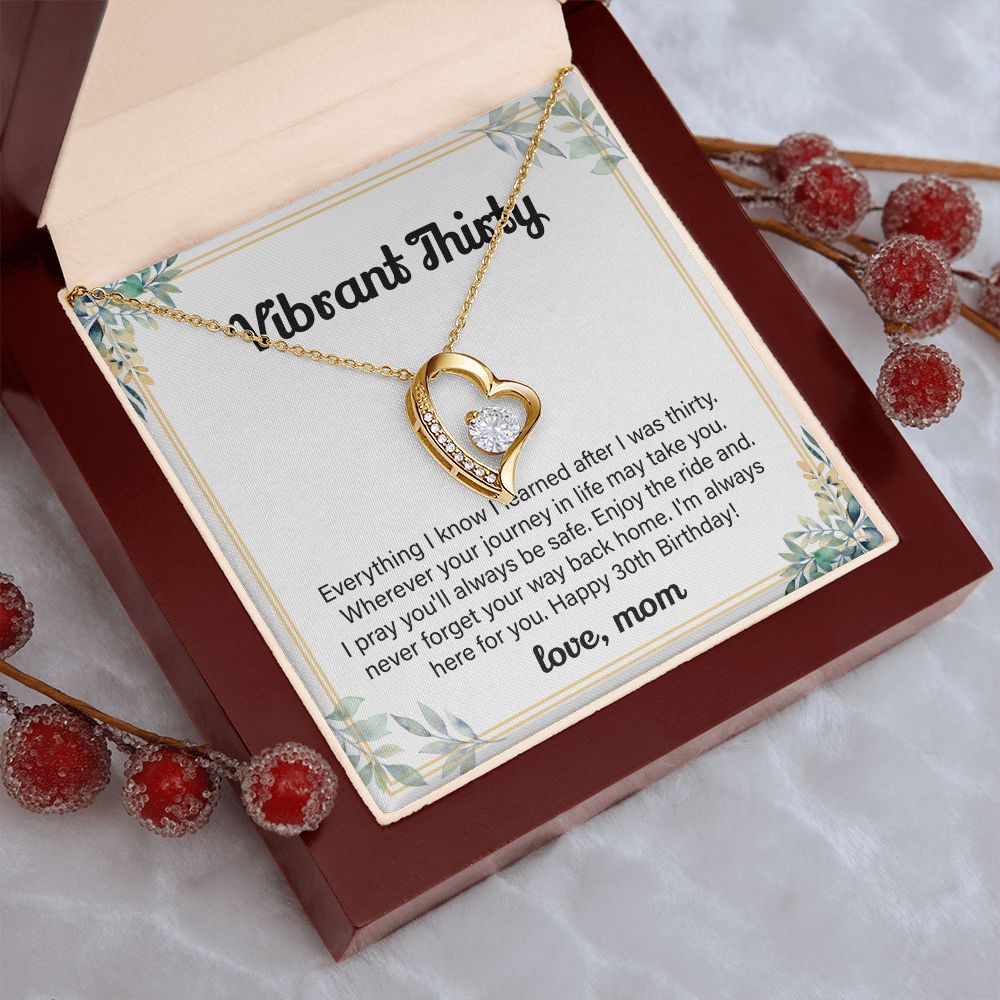 30th Birthday Necklace Gift for Daughter from Mom