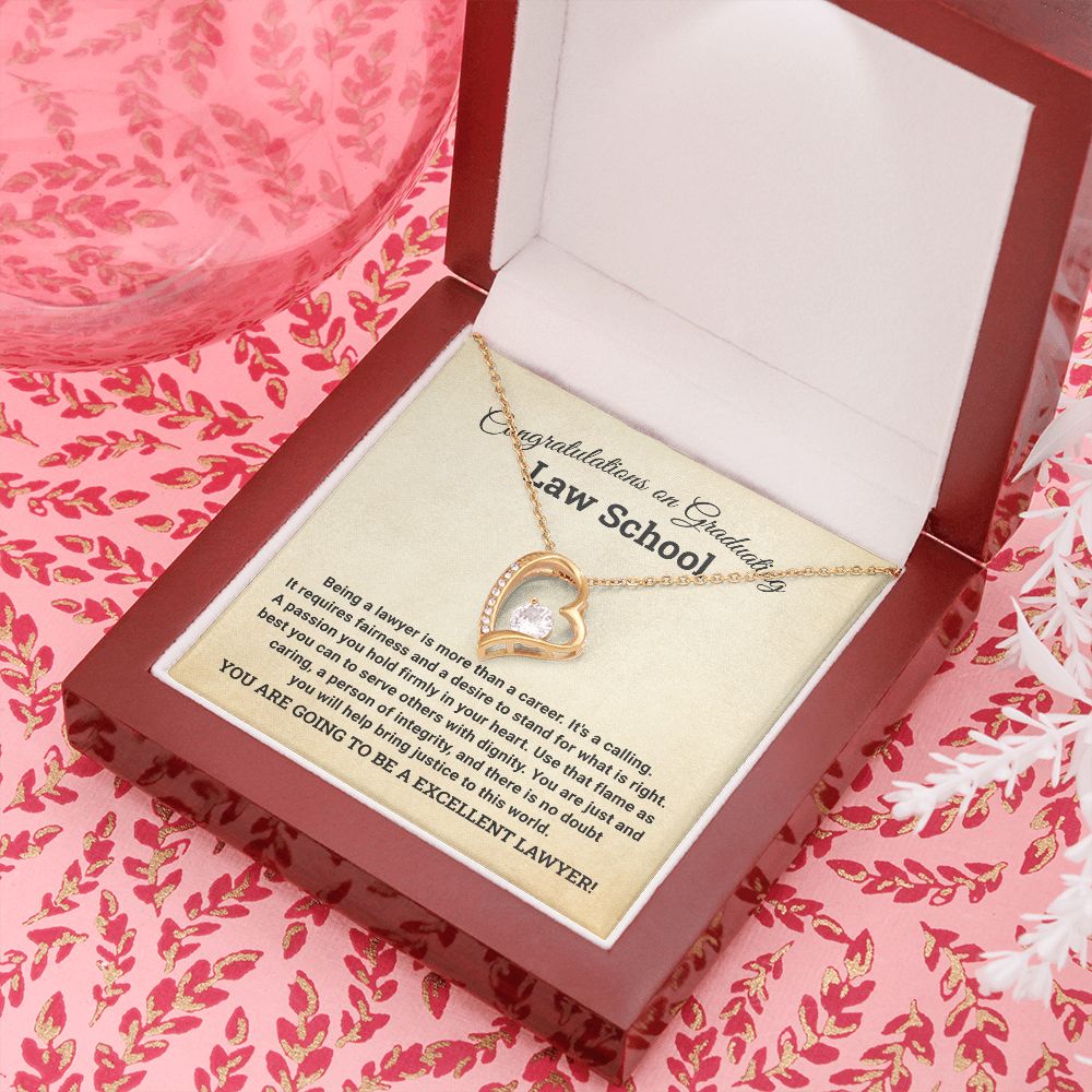Bravo, Legal Eagle! Celebratory Necklace to Law School Graduation Achievement