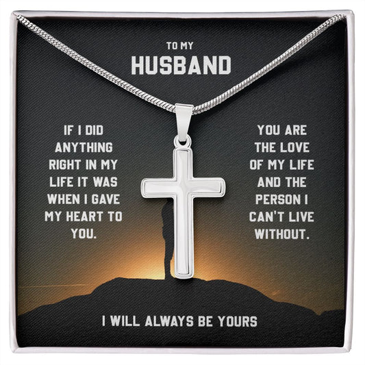 To My Husband You Are The Love Of My Life Cross Necklace For Husband From Wife