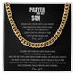 Stainless Less Steel Cuban Link Chain For Man: Prayer For My Son Proud And Strong From Mom And Dad