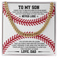 To My Son Never Lose love From Dad - 14K yellow gold Cuban Chain For Men