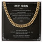 My Son Cuban Link Chain Gifts From Mom And Dad, For Birthday Christmas or Any Occasion