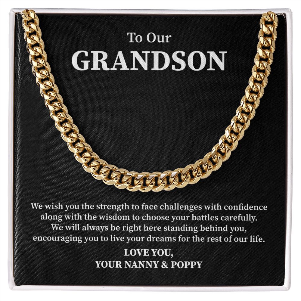 To Our Grandson Love You, Your Nanny & poppy