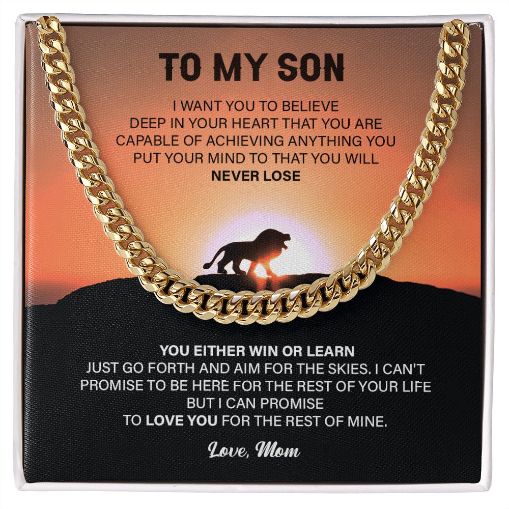 To My Son I Want You To Believe - Lovely Gifts From Mom With Sentimental Message