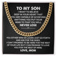 To My Son I Want To Believe Deep In Your Heart, Birthday Christmas Gifts For Him Stainless Steel Cuban Link Chain For Man