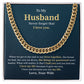 To My Husband Never Forget That I Love You, Best Gifts Ever For Your Husband's Birthday Valentine's Day From Wife