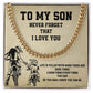 To My Son Never Forget That I Love You From Mom And Dad