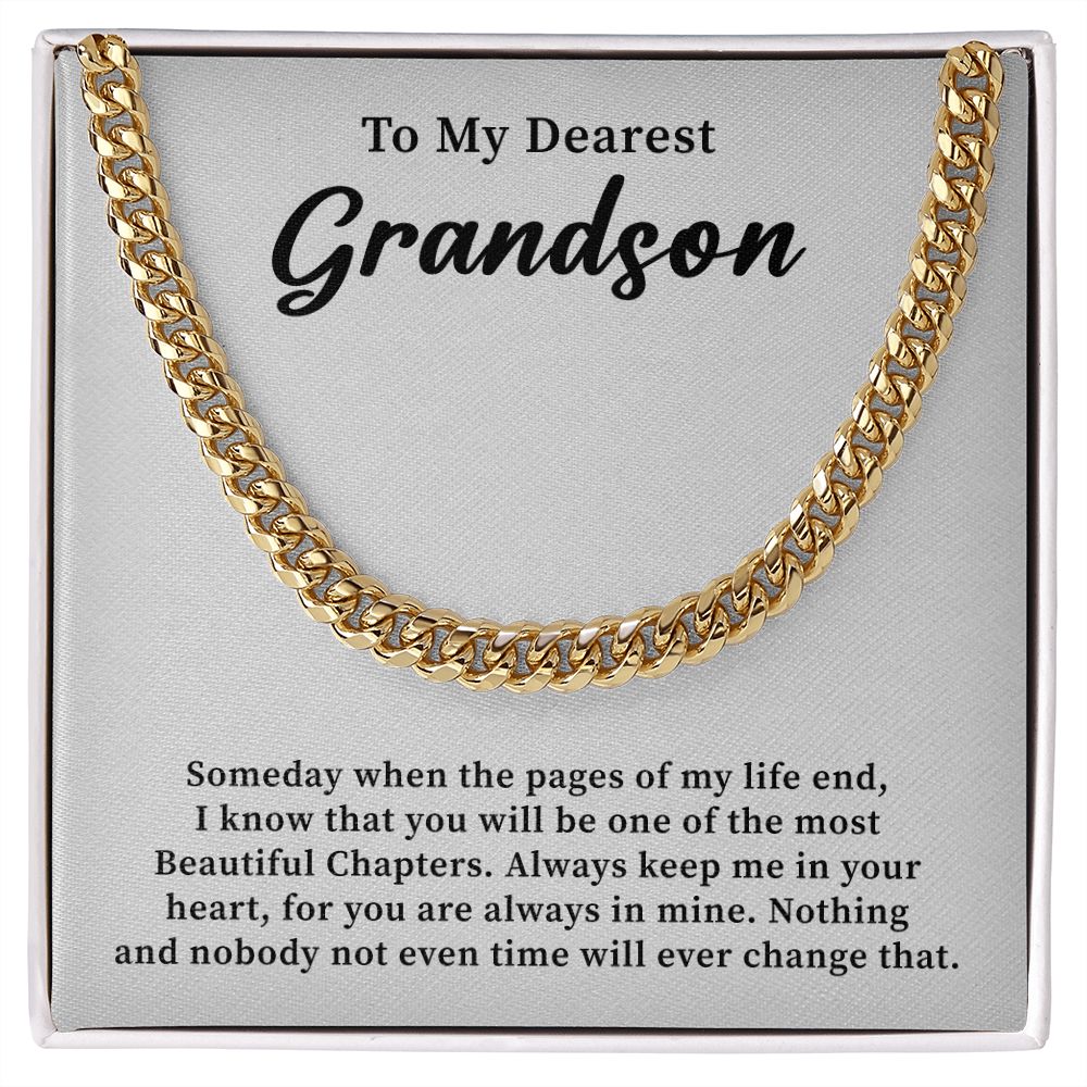 To My Dearest Grandson Someday When The Pages Of My Life End