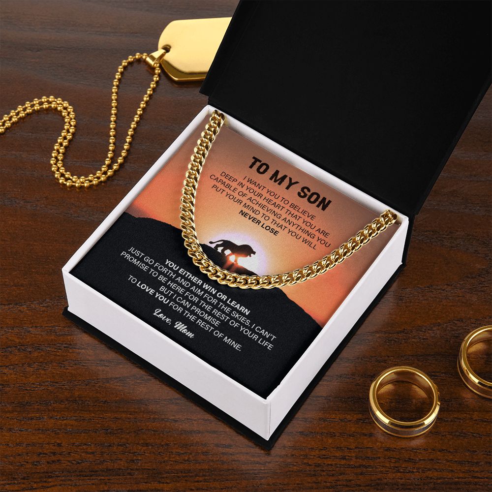 To My Son I Want You To Believe - Lovely Gifts From Mom With Sentimental Message