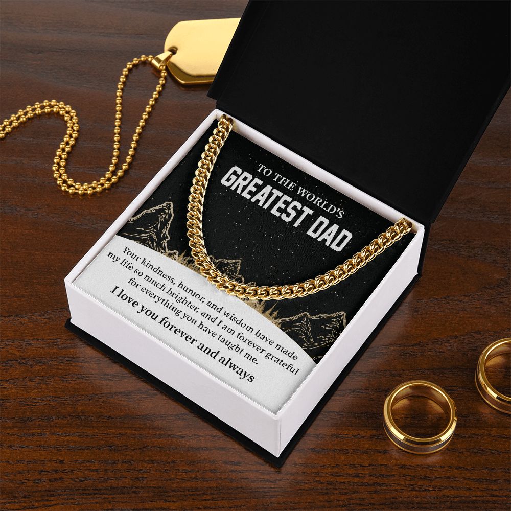 To The World's Greatest Dad with Gratitude Message Card