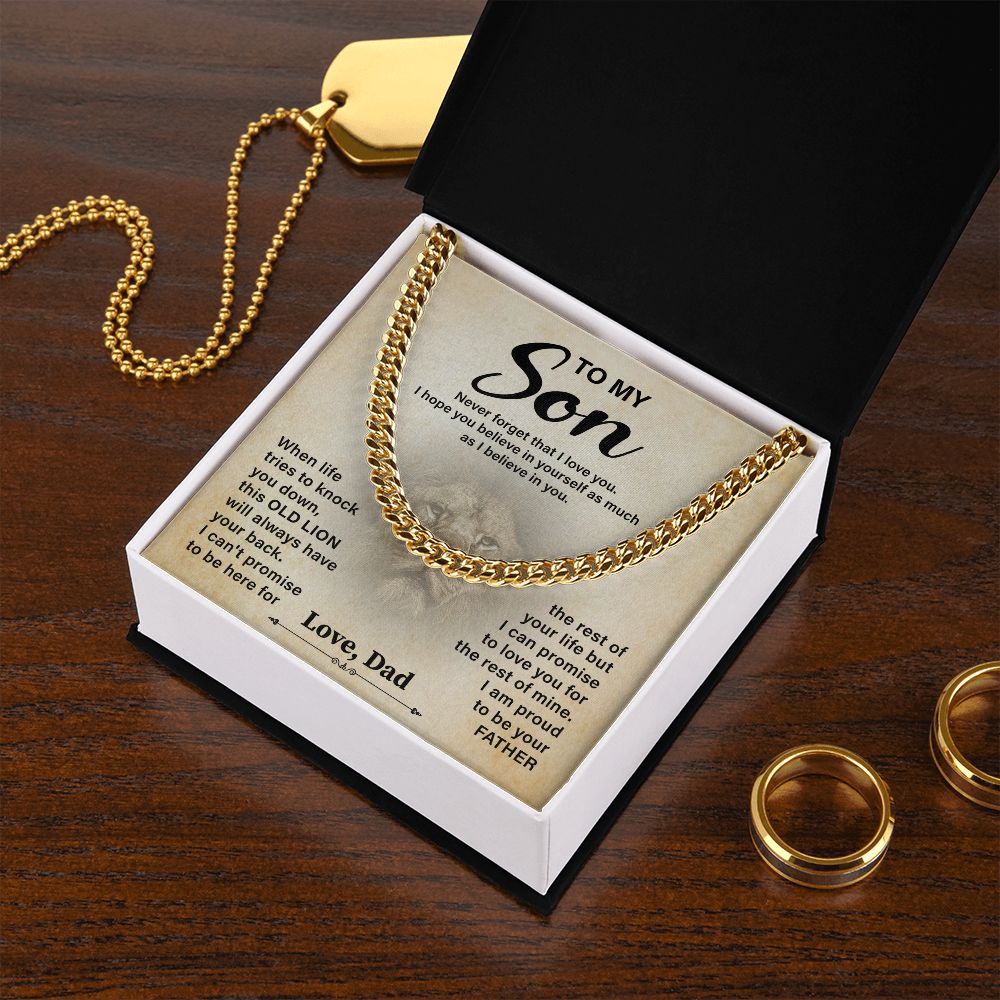 To My Son Never Forget That I Love You - Necklace Gift For Birthday Valentine's Day With Heartfelt Message