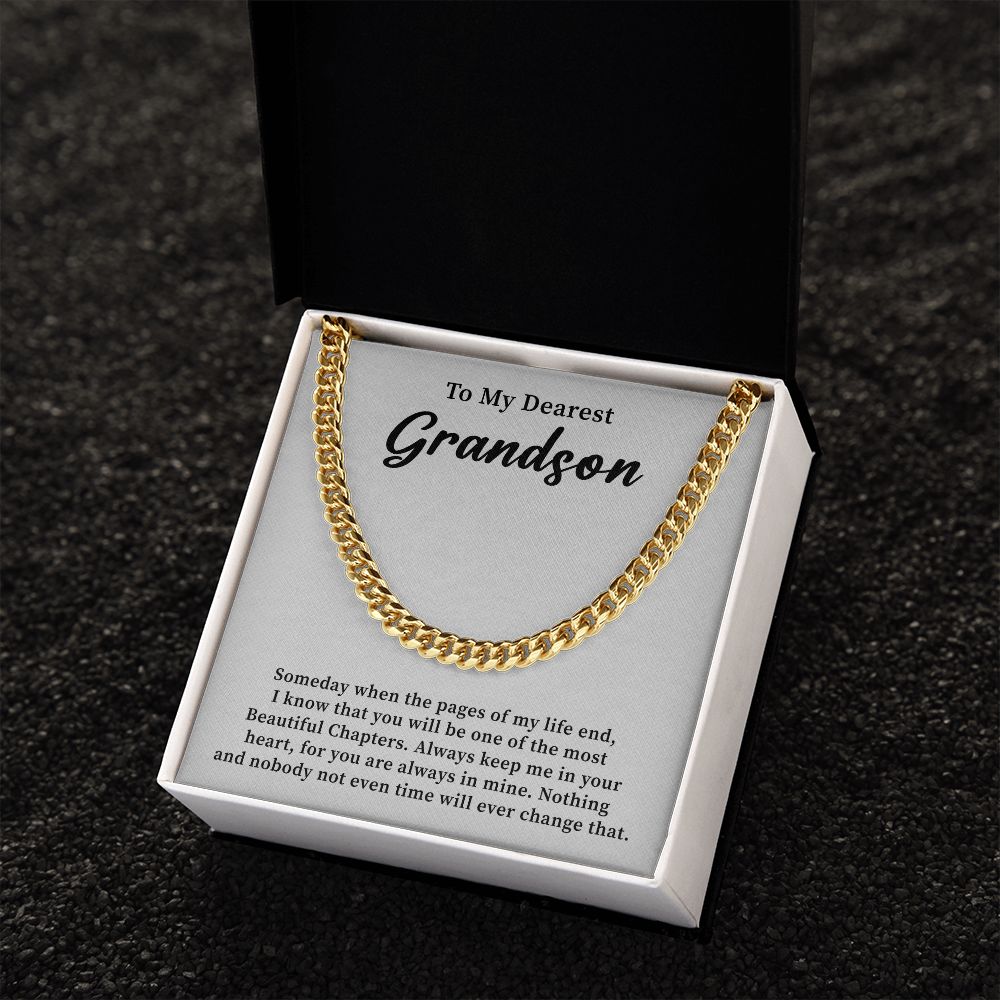 To My Dearest Grandson Someday When The Pages Of My Life End