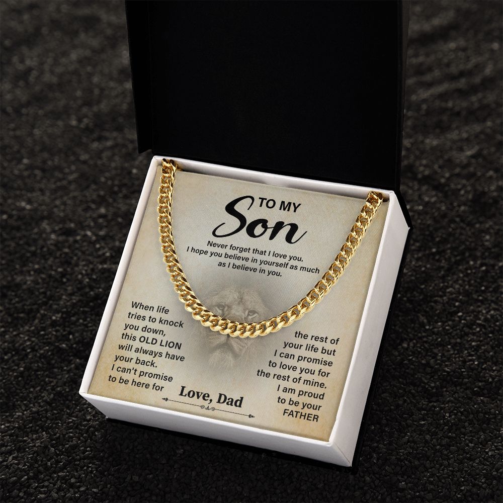 To My Son Never Forget That I Love You - Necklace Gift For Birthday Valentine's Day With Heartfelt Message