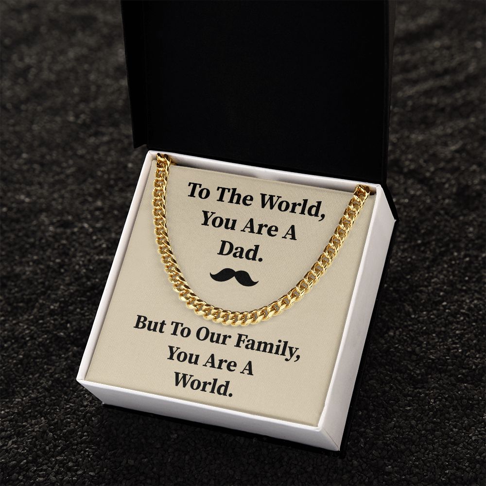 Dad Necklace Gift from Children with Message Card