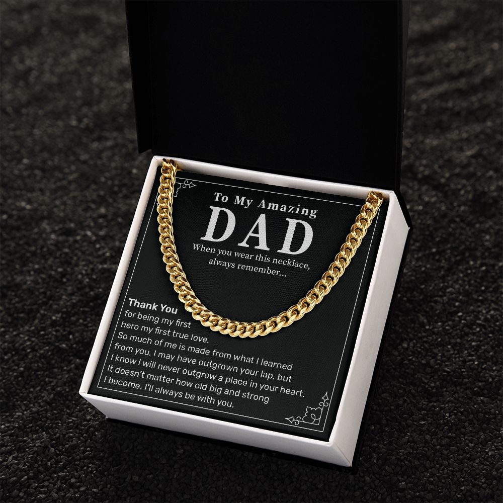 Dad Necklace Gift from Daughter with Emotional Message