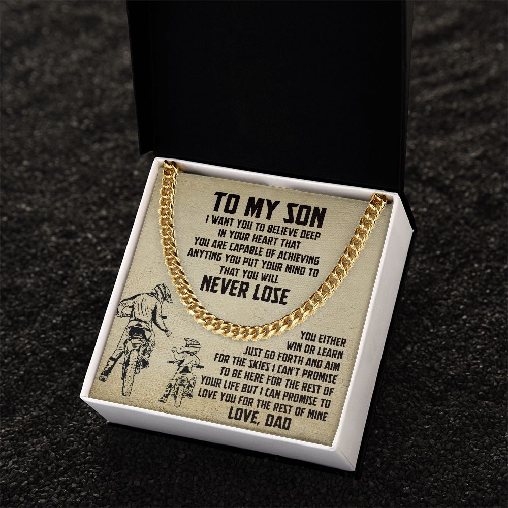 To My Son Win Or Learn love From Dad - Birthday Gifts With Sentimental Message Card