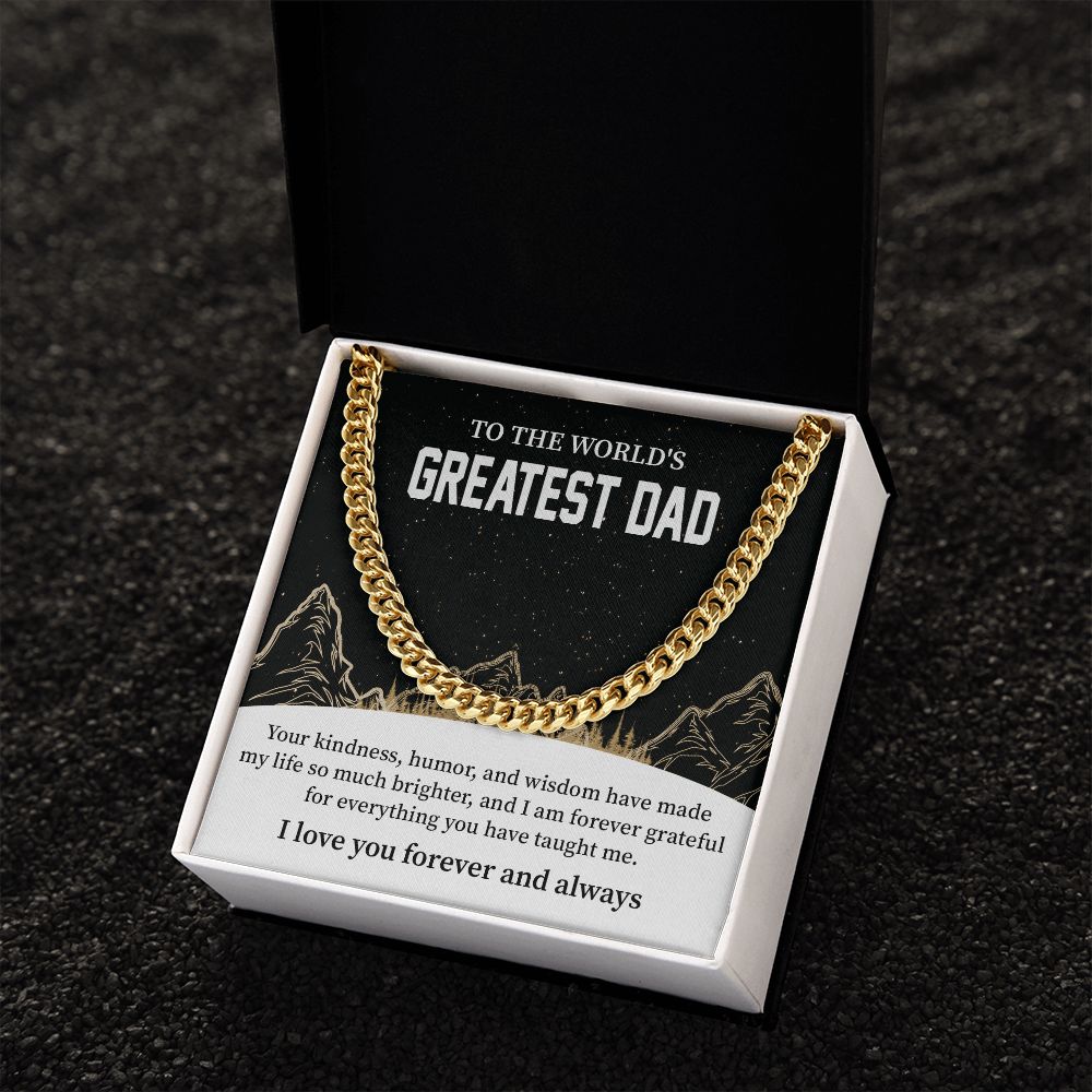 To The World's Greatest Dad with Gratitude Message Card